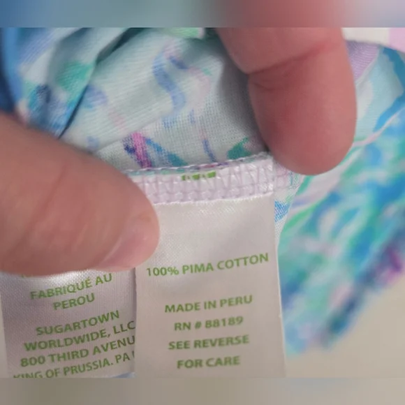 Women's Lilly Pultizer Short Sleeve Marlowe Dress XL Preppy Beach Vacation Mini - Picture 5 of 7